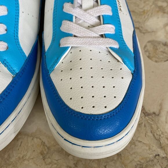 Superdry Vegan Basket Lux Low Trainer Aqua/Blue/White Unisex - Picture 12 of 16